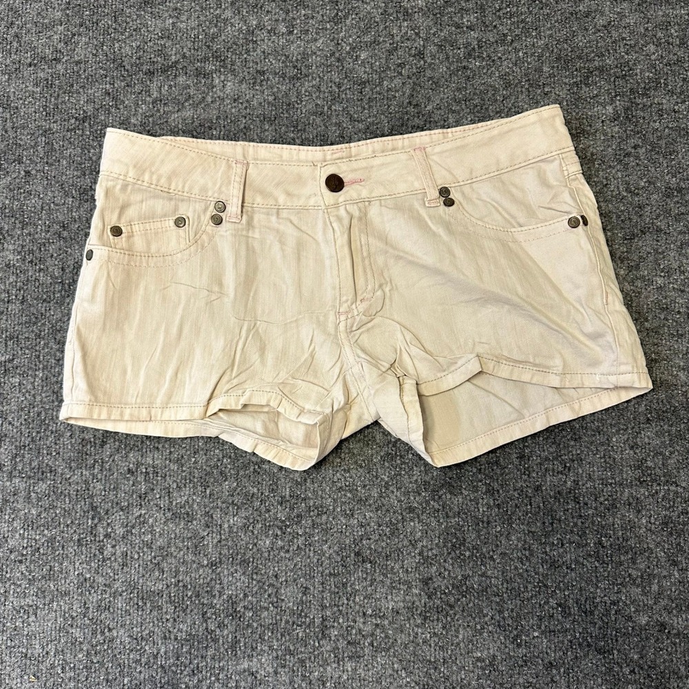 Seven7 Shorts Womens Size 30 Beige Denim Stretch Casual Summer Five Pocket
